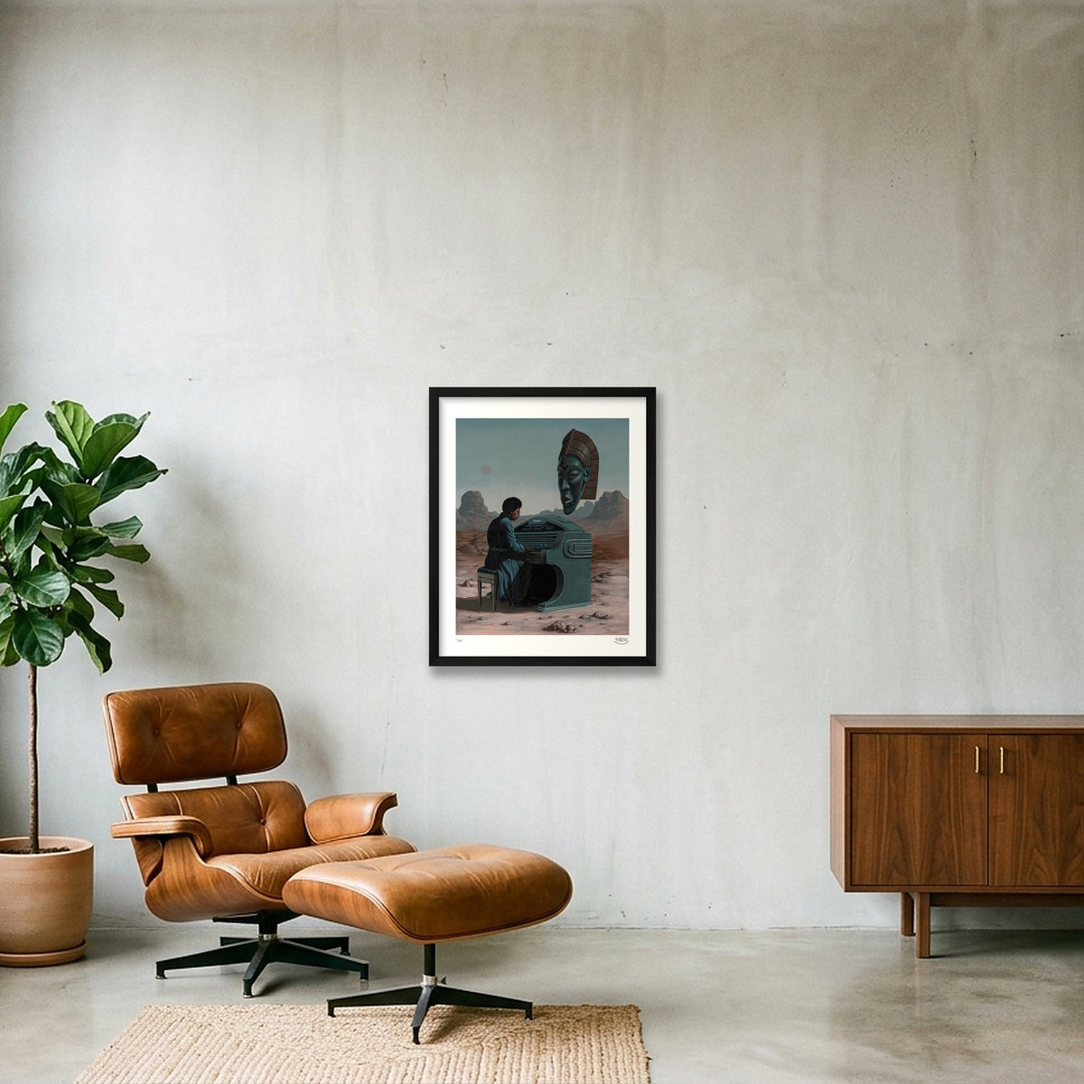 HEADHUNTER — 40×50cm, 16×20" Black Frame